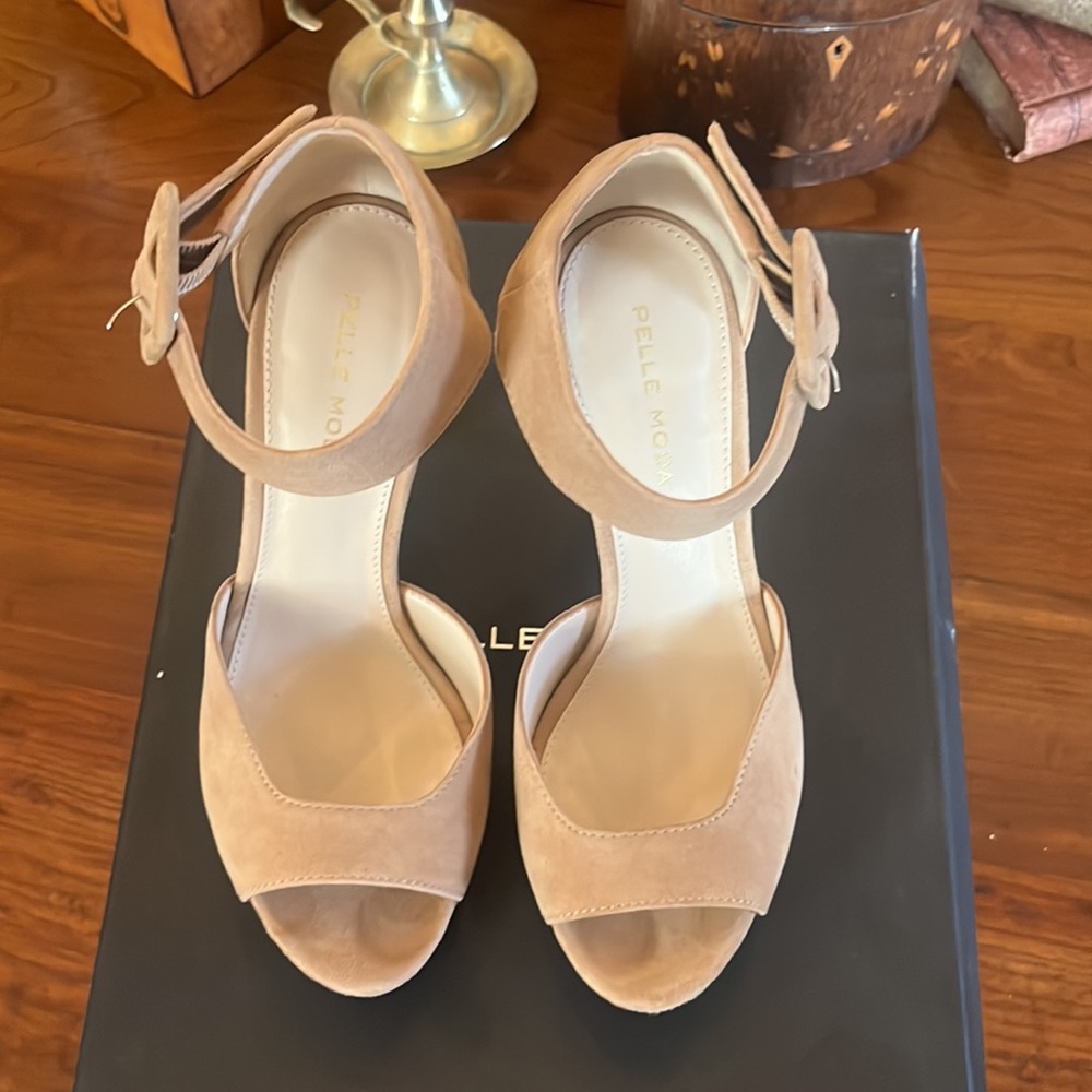 Pelle Moda O’Neal Platform Suede Heel Sandal - Picture 6 of 12